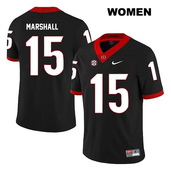 Georgia Bulldogs Women's Trezmen Marshall #15 NCAA Legend Authentic Black Nike Stitched College Football Jersey SBU4856JX